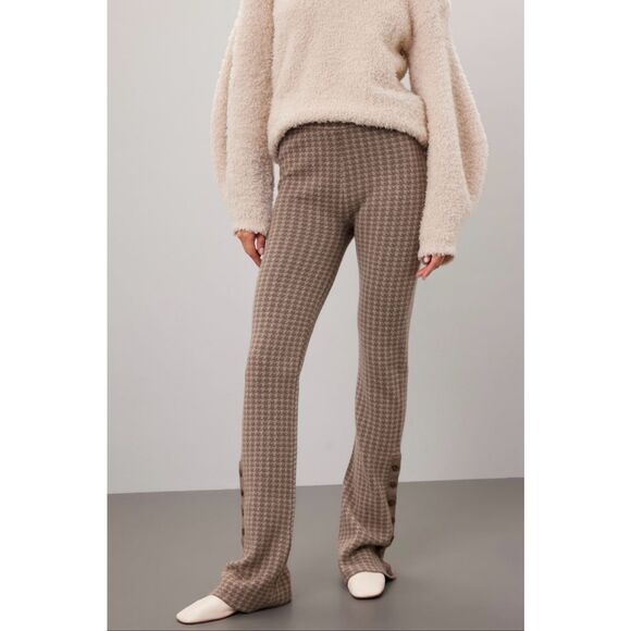 NAADAM Houndstooth Sweater Pants - Picture 1 of 10